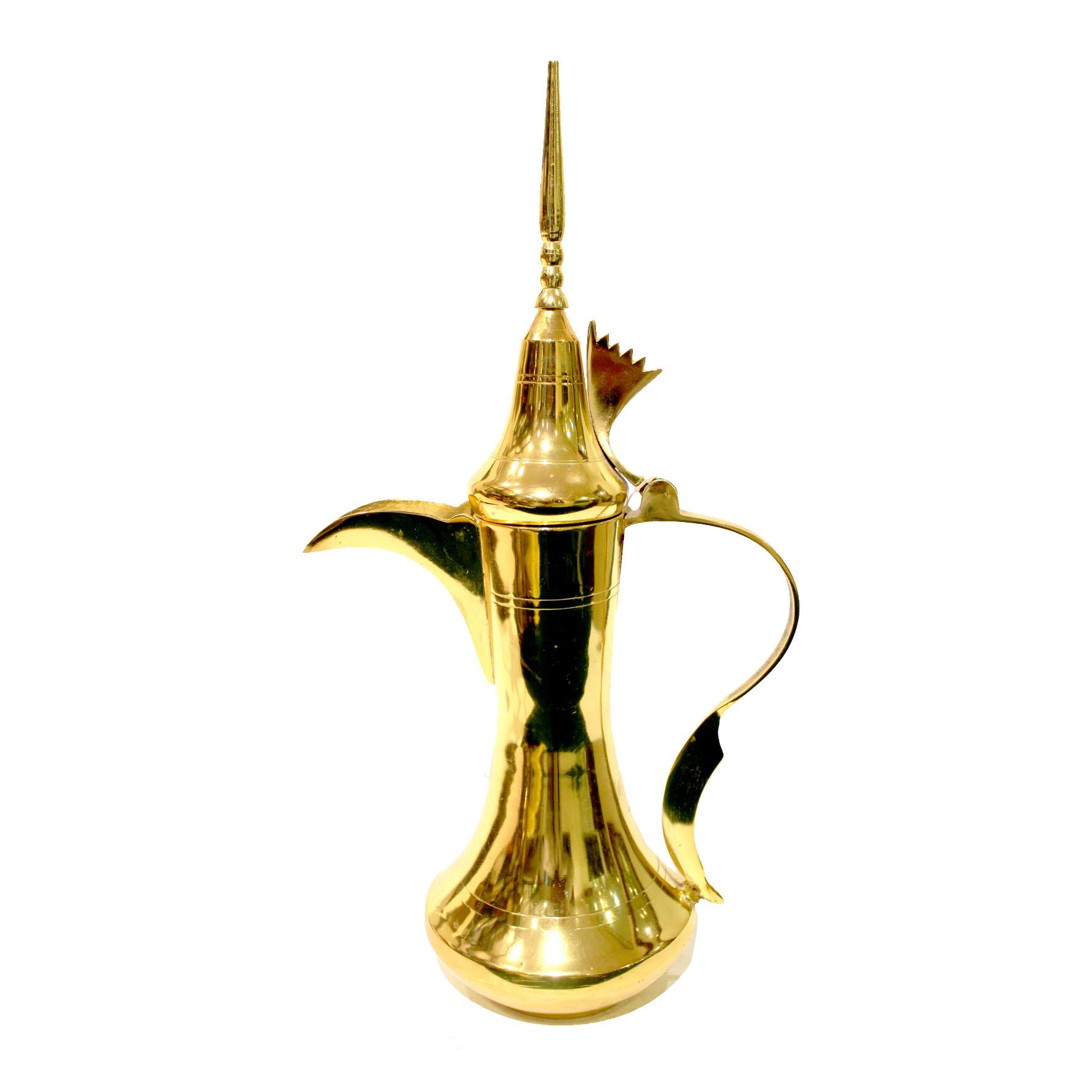 UAE TRADITIONAL GOLD COFFEE POT - 15 INCHES-DWE16-ALN995 - Antique Museum